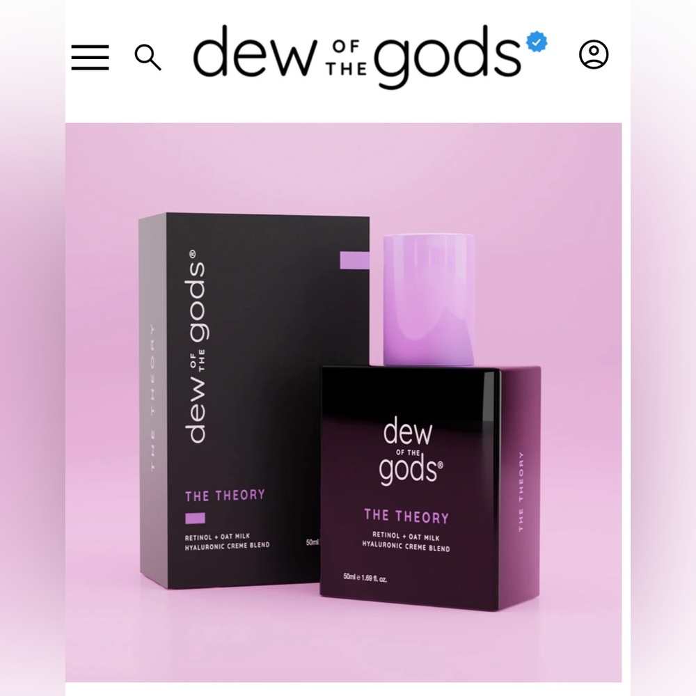 Dew Of The Gods The Theory Retinol + Oat Milk Hyaluronic Creme Blend, 1.69 fl oz